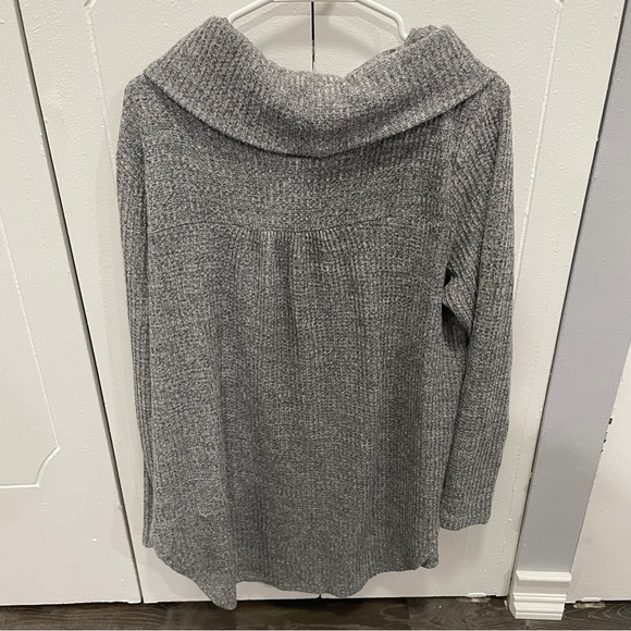 St John's Bay Grey Cowl Neck Long Sleeve - Picture 2 of 6